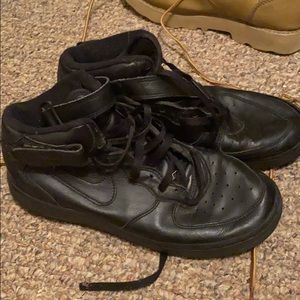 nike black A1 high tops w/ strap